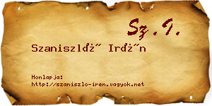 Szaniszló Irén névjegykártya
